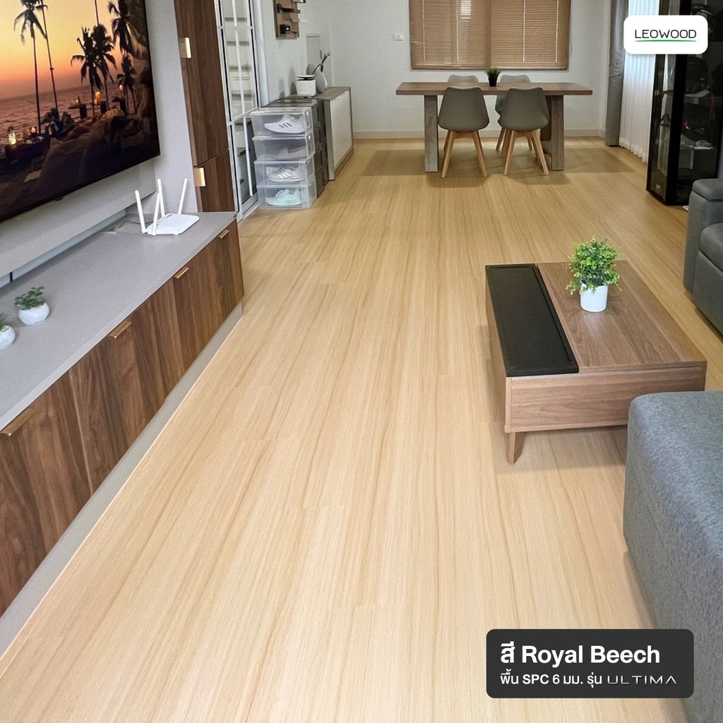 (New) SPC Flooring : ULTIMA MAX series 6 mm. thicknes, Plank style (2.76 sq.m./box) 